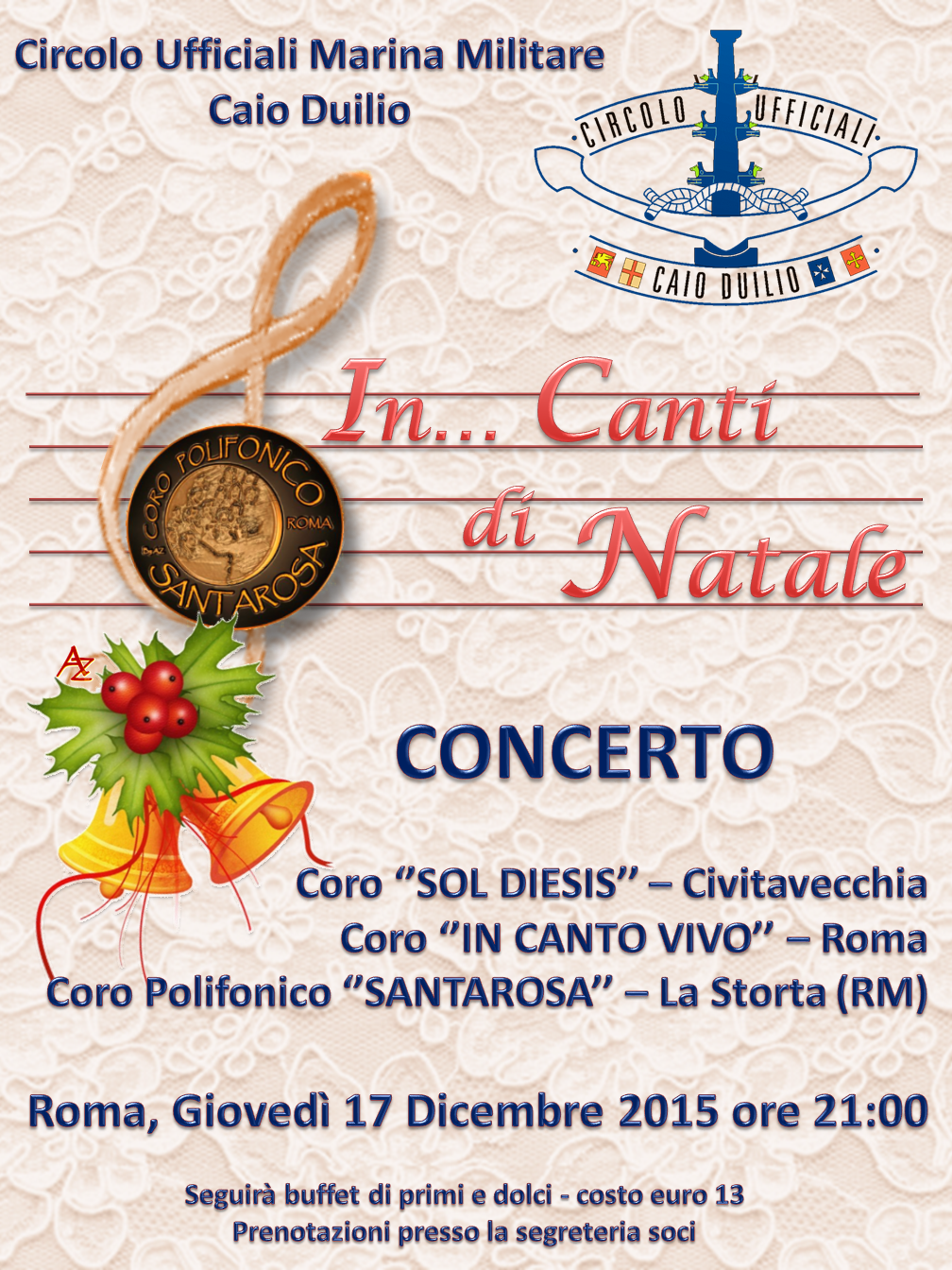 Concerto Coro SANTAROSA Circolo Ufficiali MM 2015